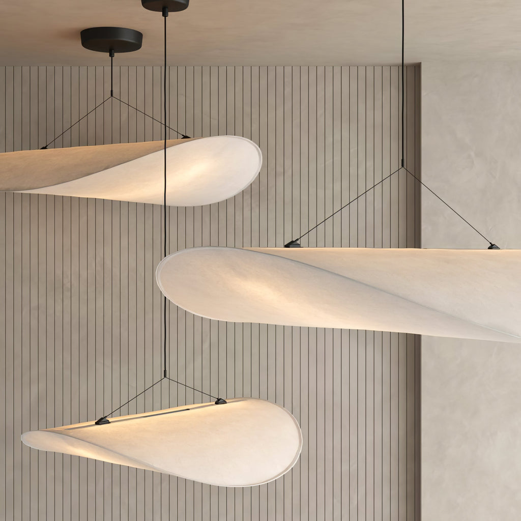 Tense Sculptural Tyvek Cloud Pendant Light