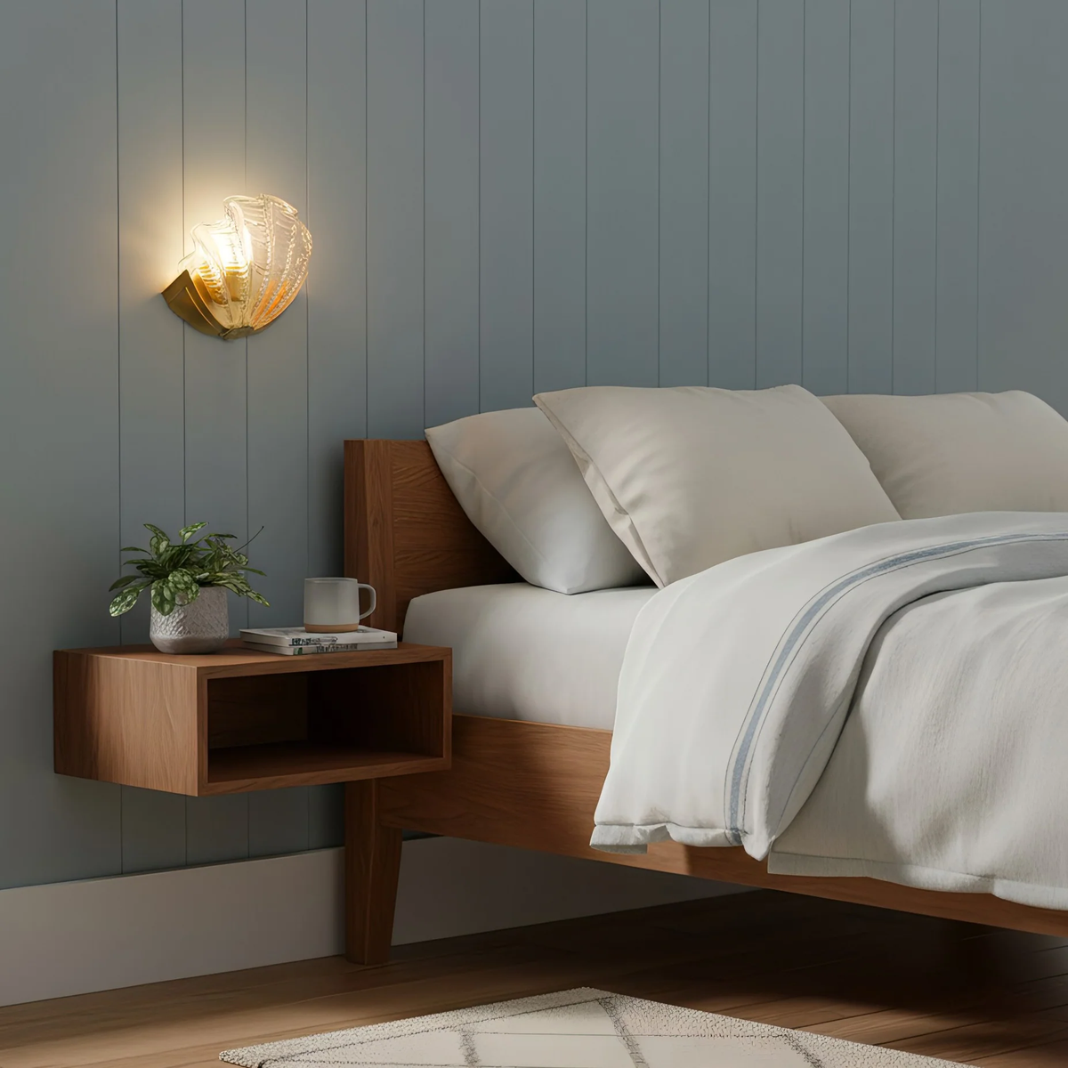 Nerelle Scalloped Glass Wall Sconce