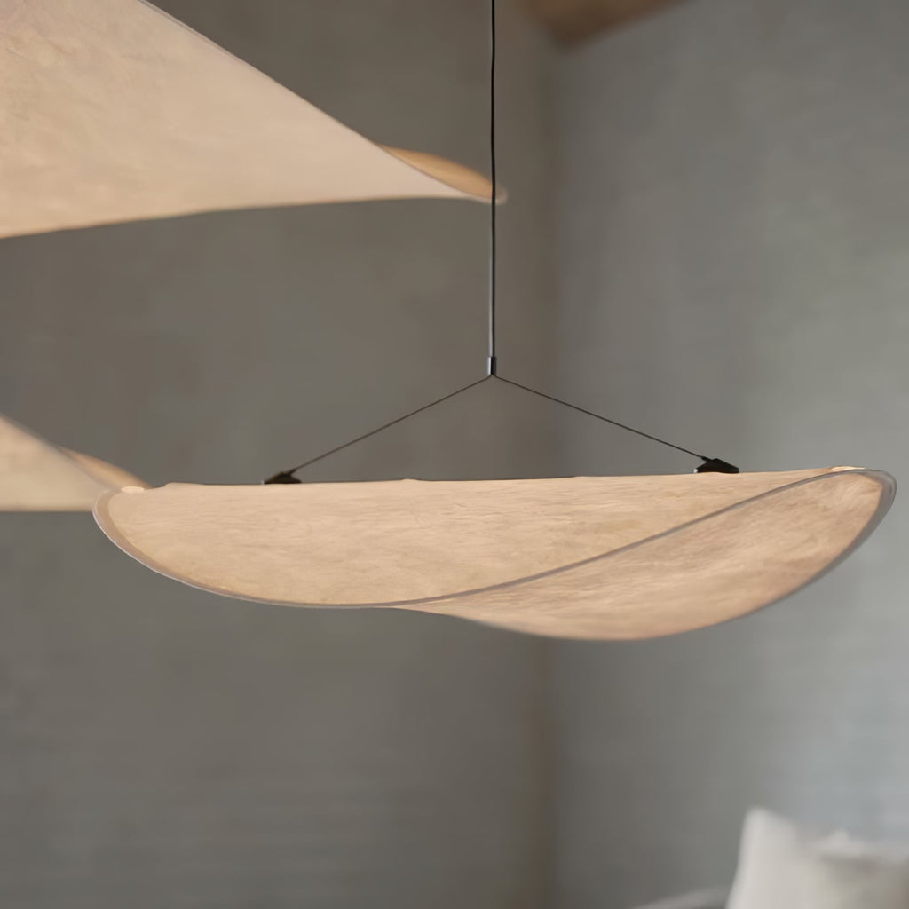 Tense Sculptural Tyvek Cloud Pendant Light