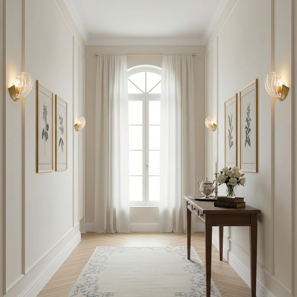 Nerelle Scalloped Glass Wall Sconce