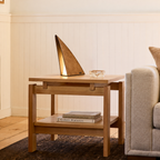 Triangular Wood Rechargeable LED Table Lamp