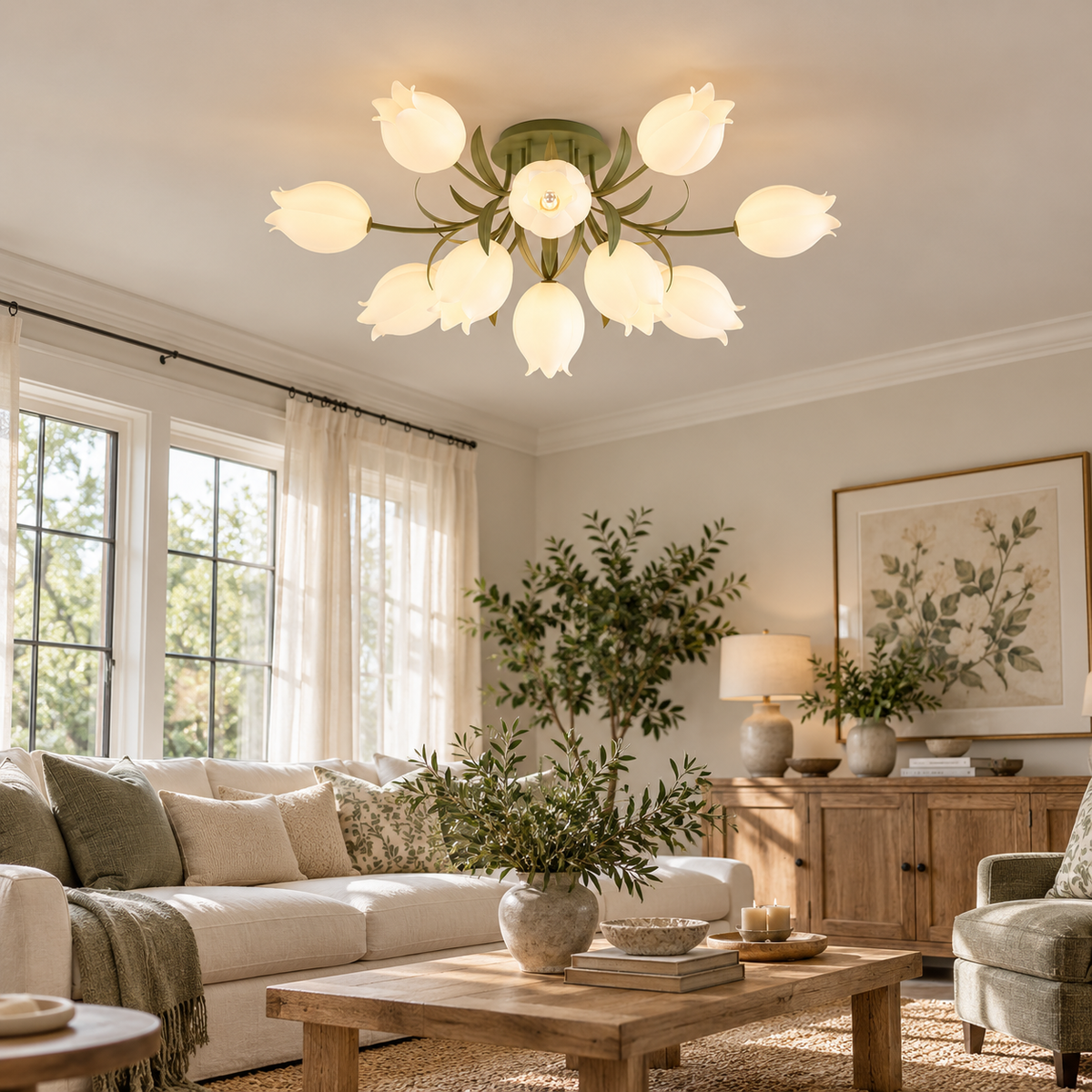 Ricko Lily Petal Acrylic Ceiling Light