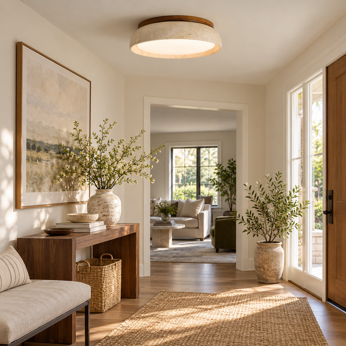 Piedra Travertine LED Ceiling Light