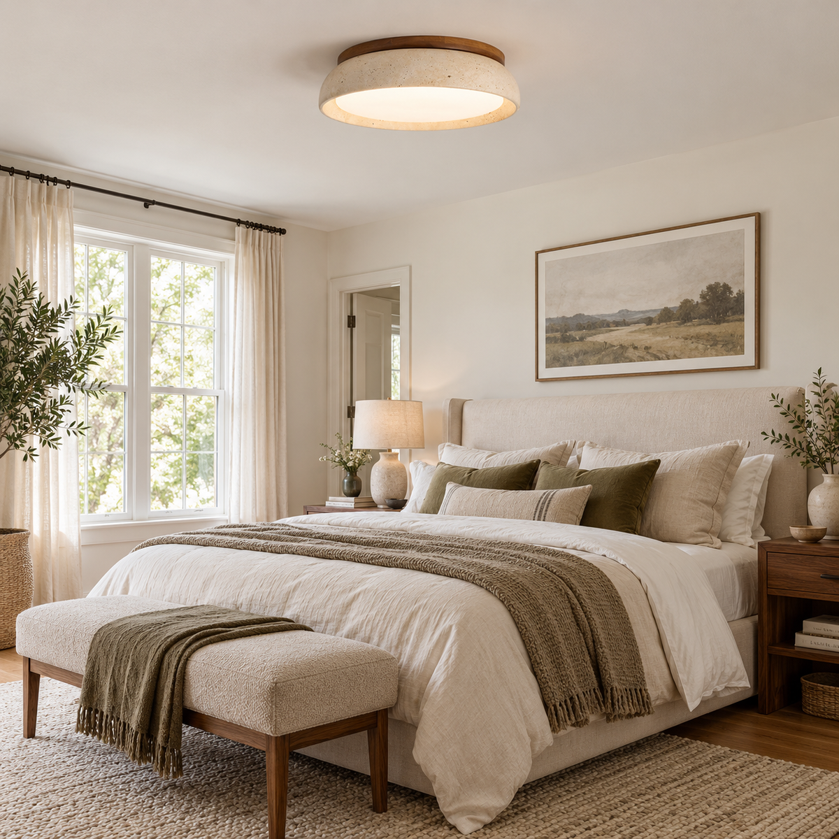 Piedra Travertine LED Ceiling Light