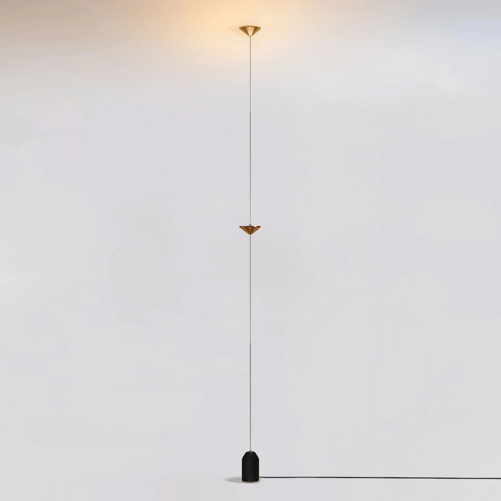 Sculptural Marble Base Floor Lamp