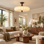 Velora Textured Fabric LED Ceiling Light