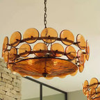Solerin Floating Disc Glass Chandelier