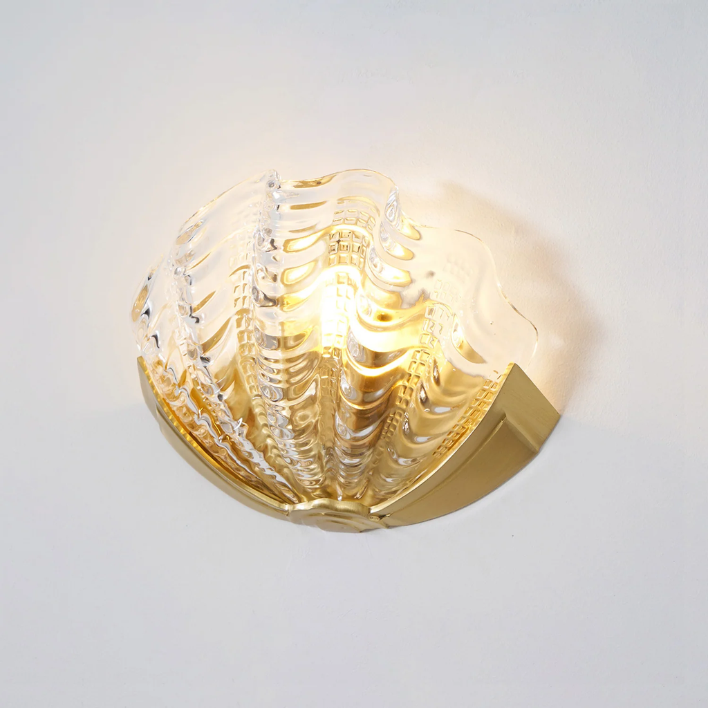 Nerelle Scalloped Glass Wall Sconce