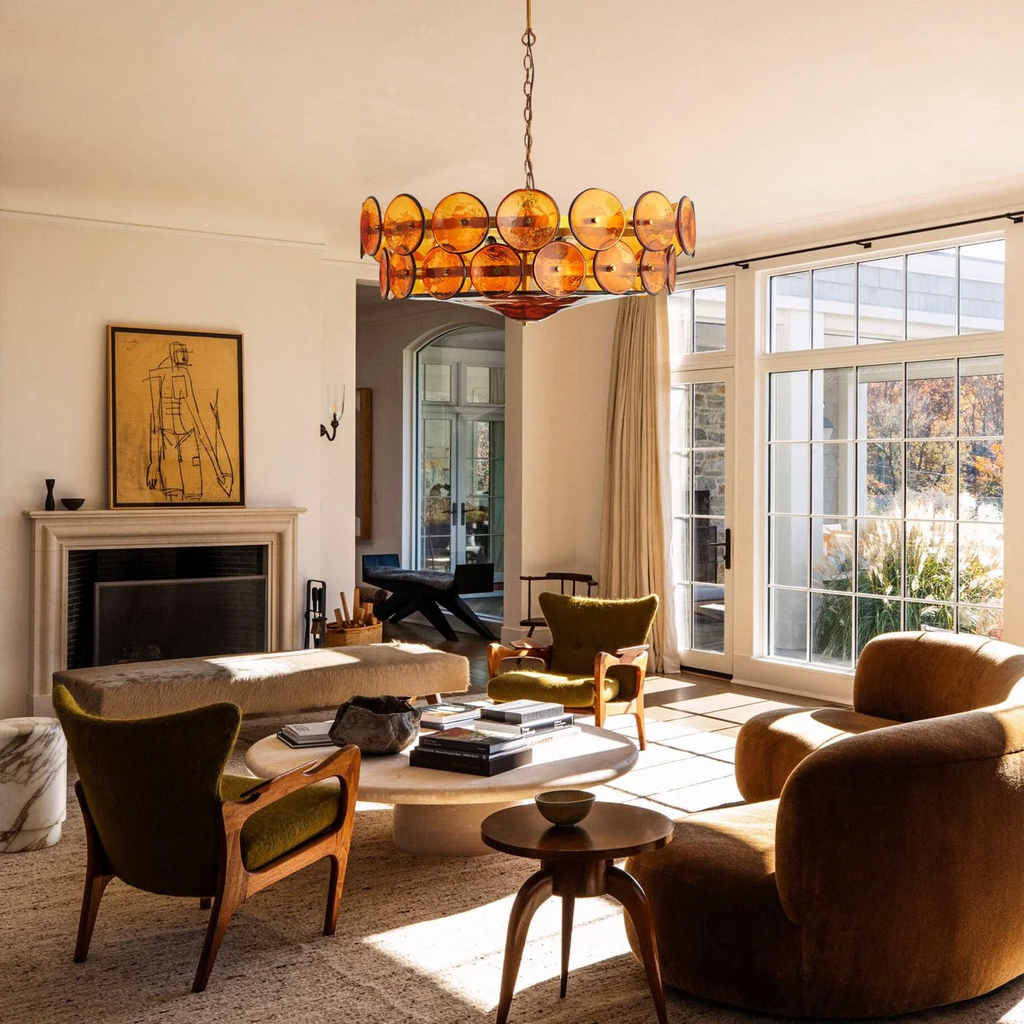 Solerin Floating Disc Glass Chandelier