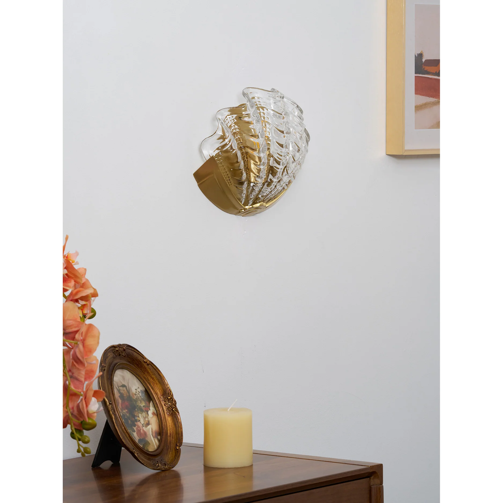 Nerelle Scalloped Glass Wall Sconce