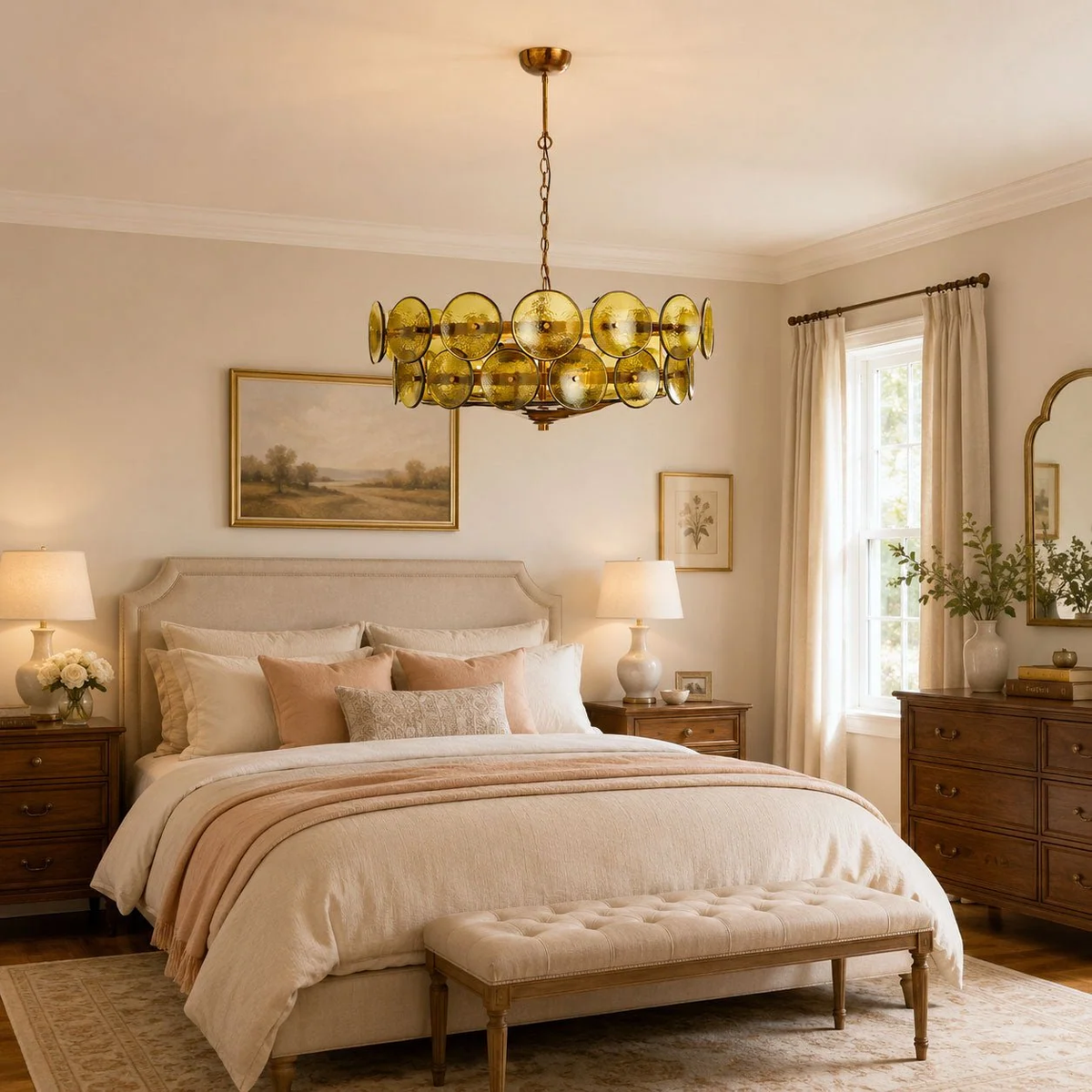Solerin Floating Disc Glass Chandelier