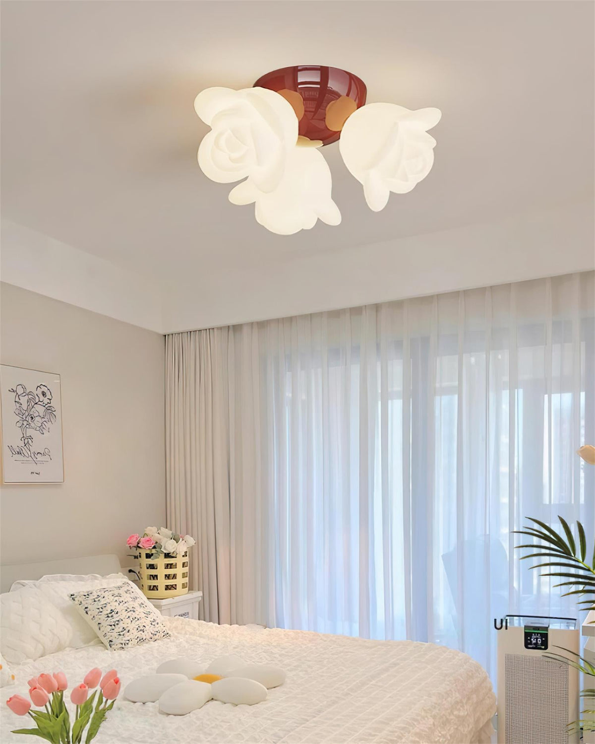 Aesa Rose Metal Ceiling Light — product view 9