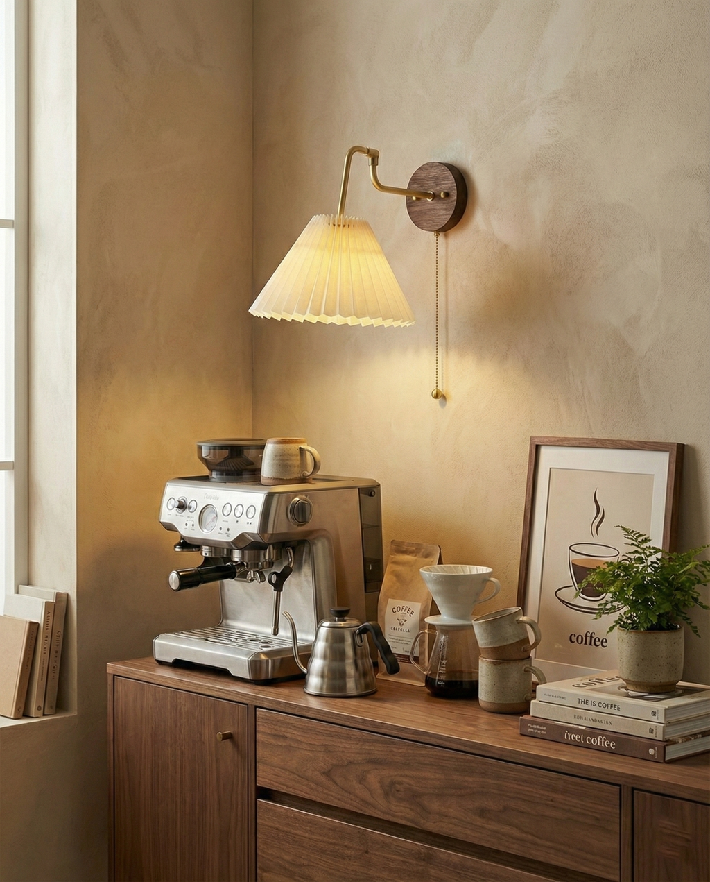 Aine Pleated Wood Wall Lamp — product view 13