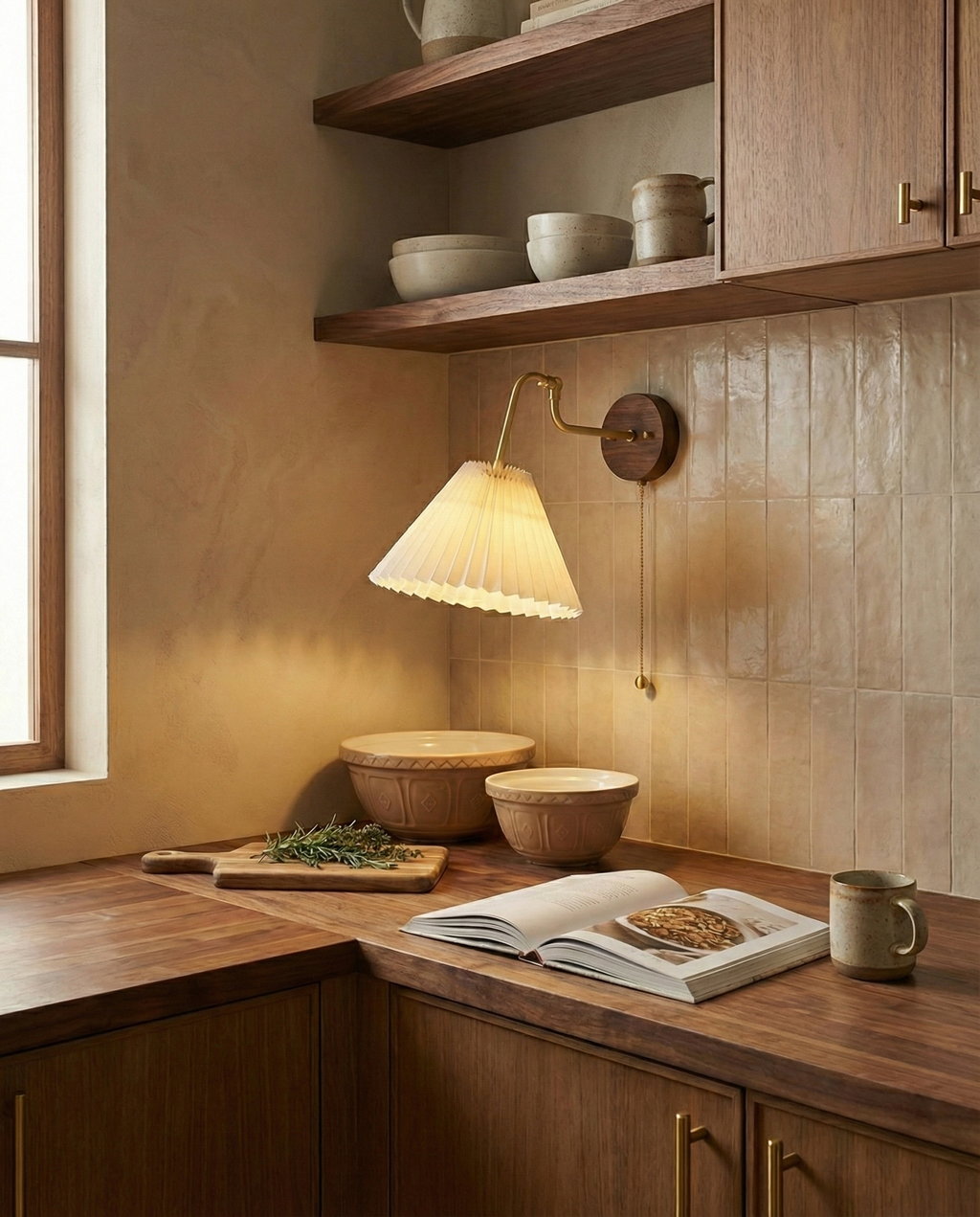 Aine Pleated Wood Wall Lamp — product view 8