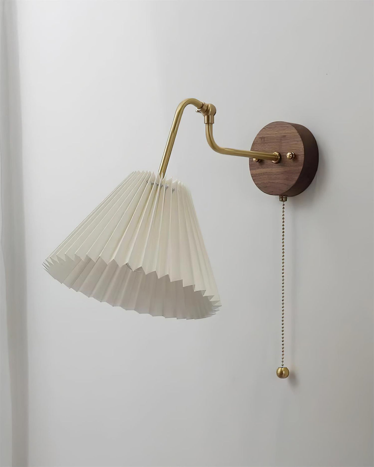 Aine Pleated Wood Wall Lamp — product view 4