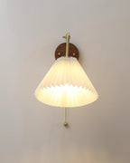 Aine Pleated Wood Wall Lamp — product view 14