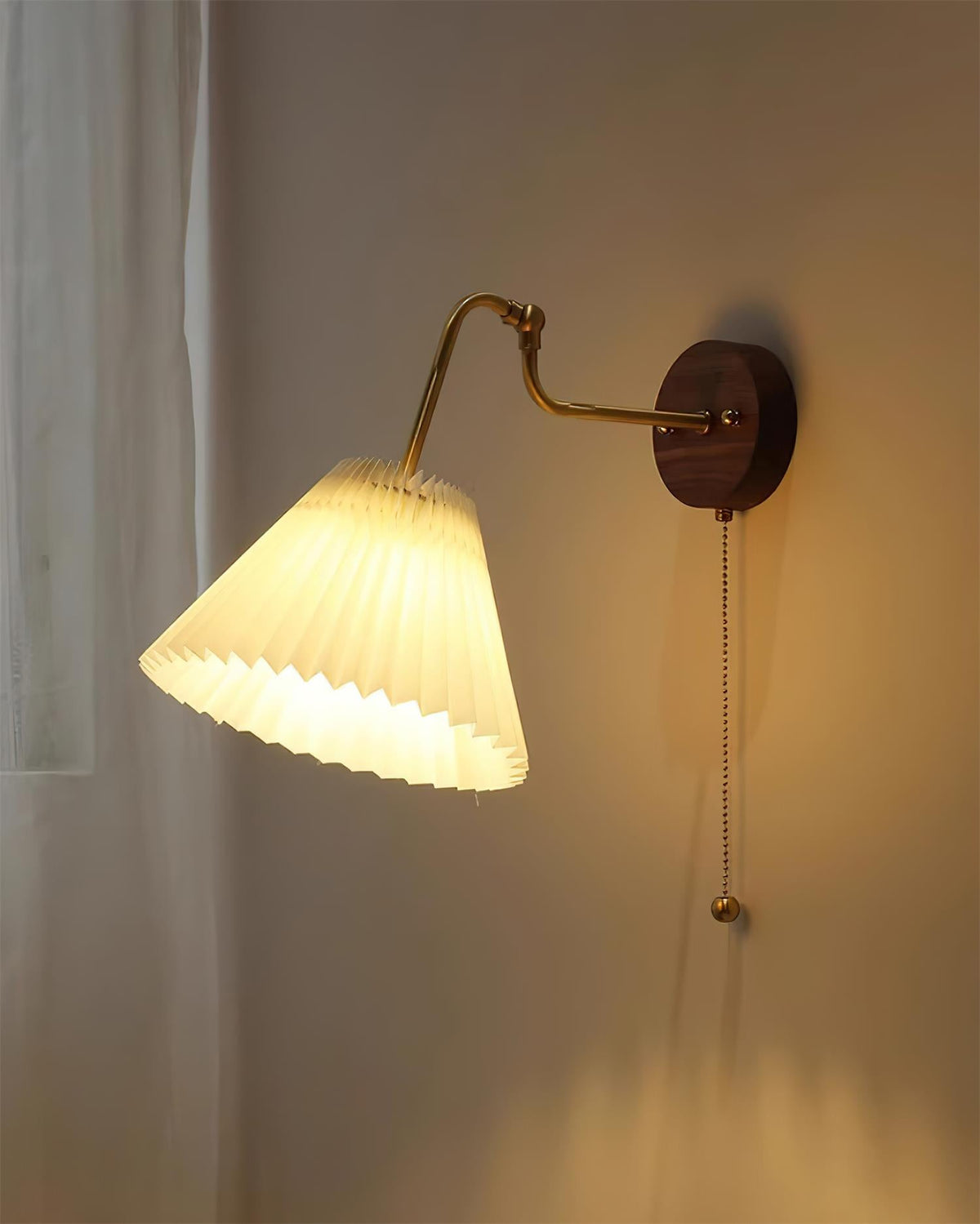 Aine Pleated Wood Wall Lamp — product view 15