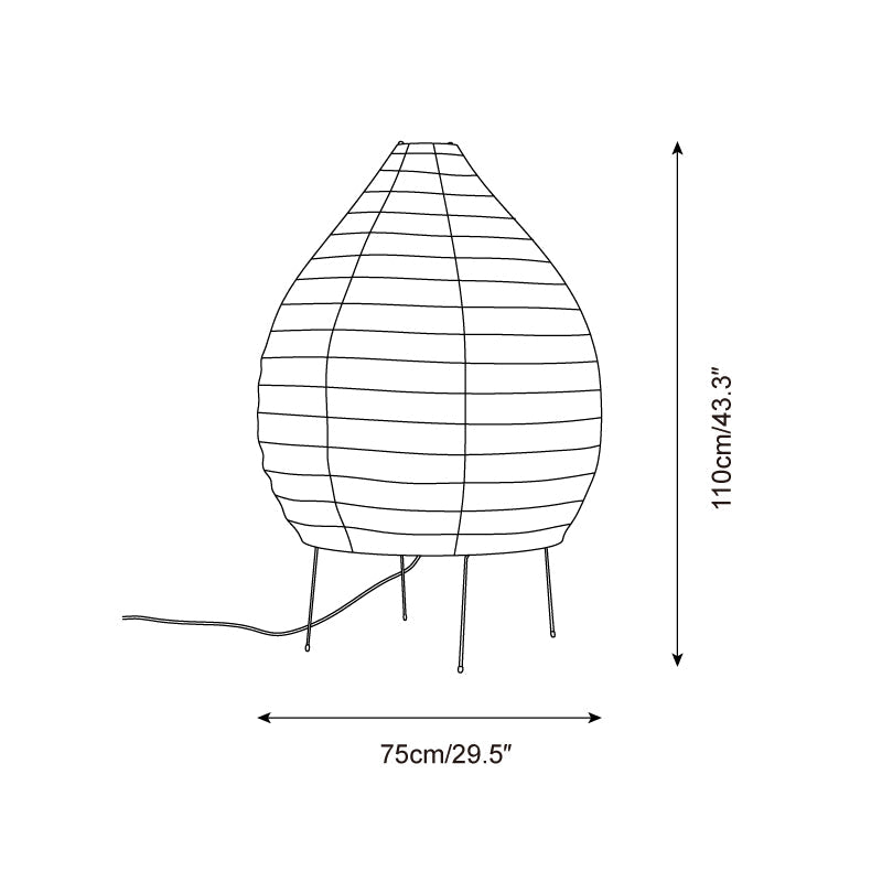 Rice Paper Floor Lamp R9 — product view 5