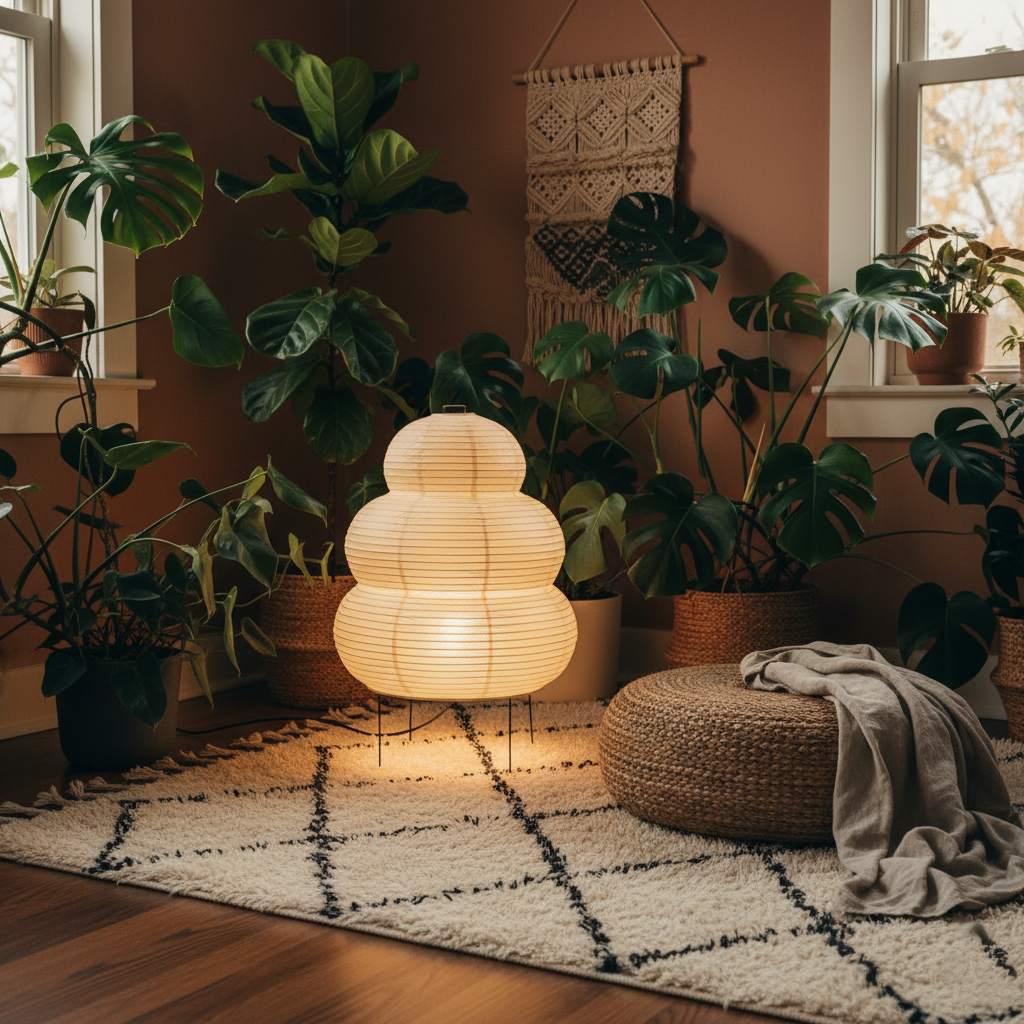 Rice Paper Table Lamp R19 — product view 7