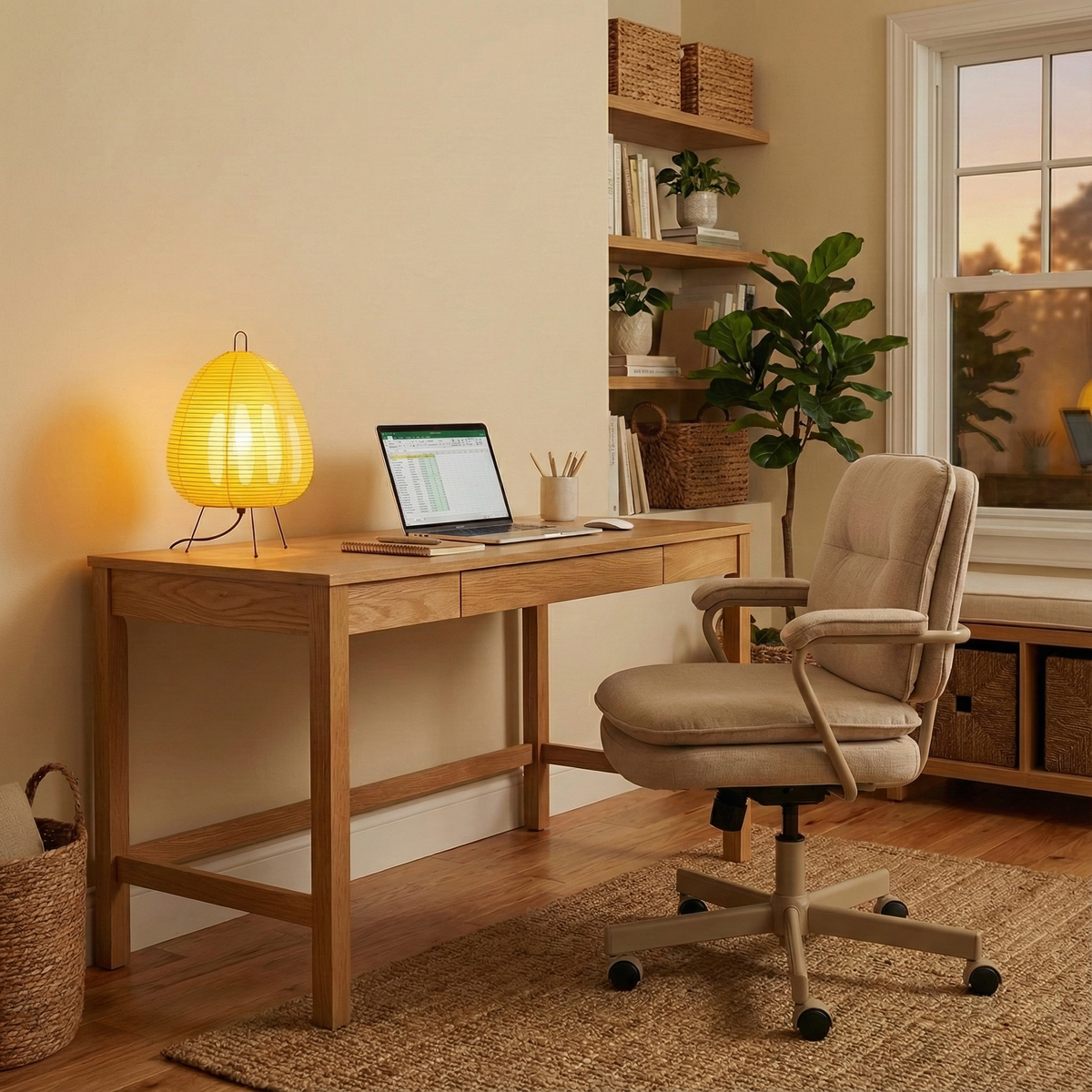 Rice Paper Table Lamp R22 — product view 15