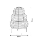 Rice Paper Table Lamp R19 — product view 5