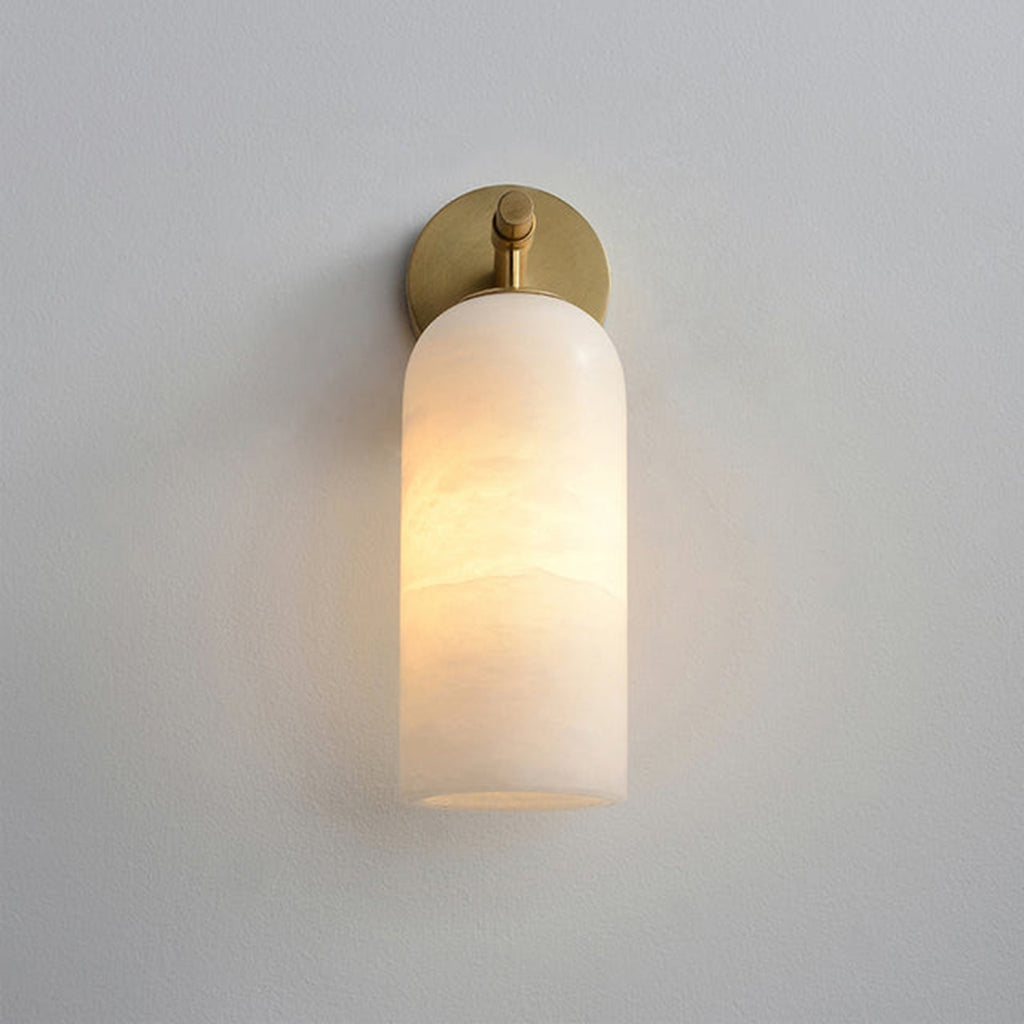 Alabaster Pillar Wall Sconce