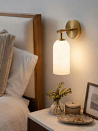 Alabaster Pillar Wall Sconce