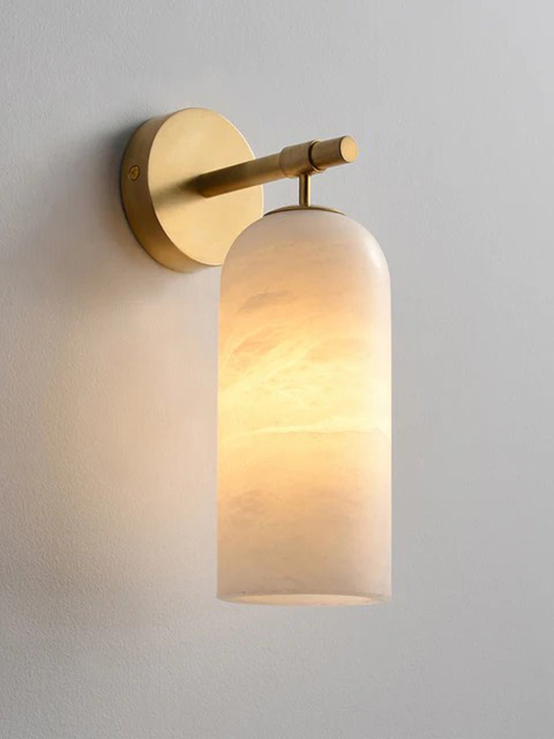 Alabaster Pillar Wall Sconce