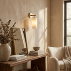 Alabaster Pillar Wall Sconce