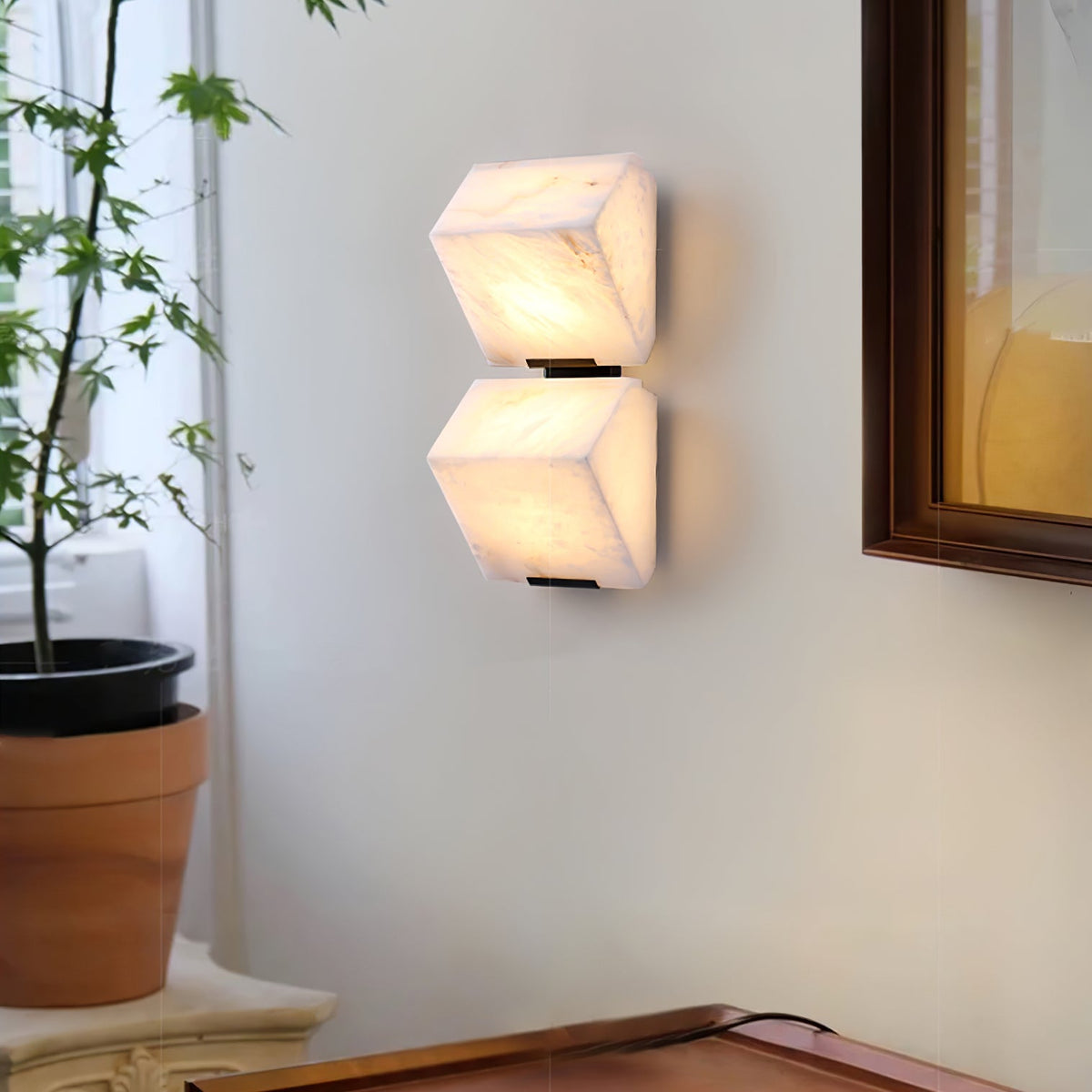 Alabaster Staircase Wall Sconce