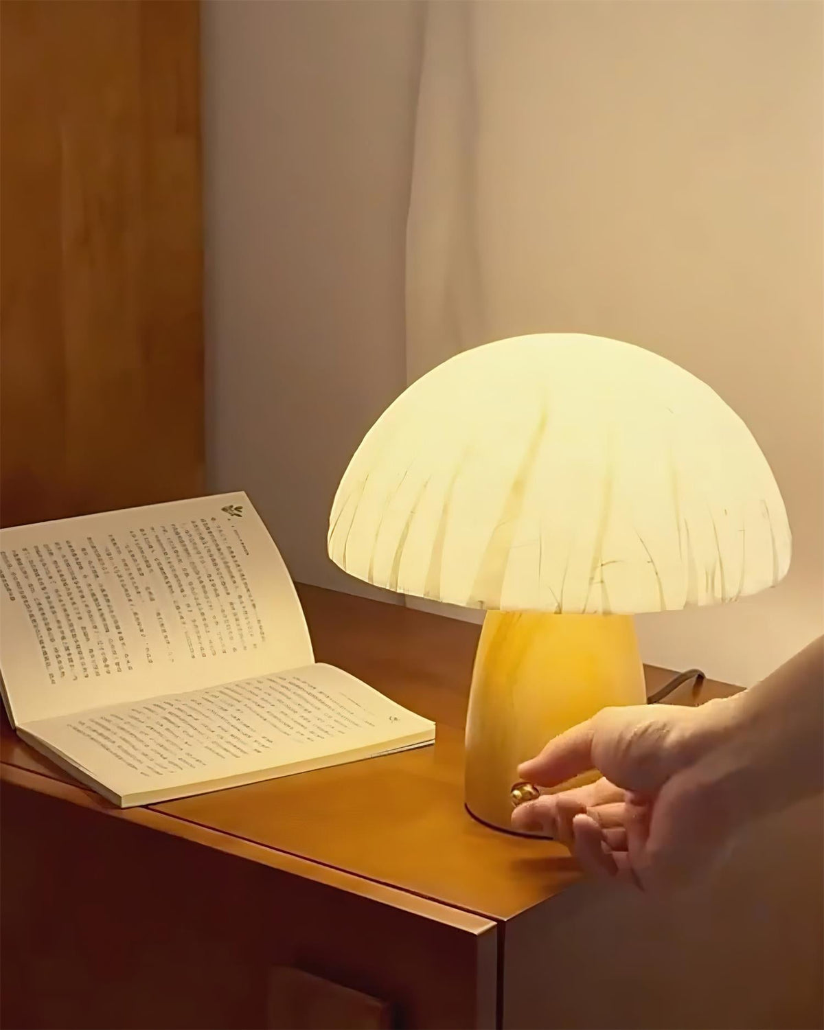 Alice Mushroom Wood Table Lamp — product view 15