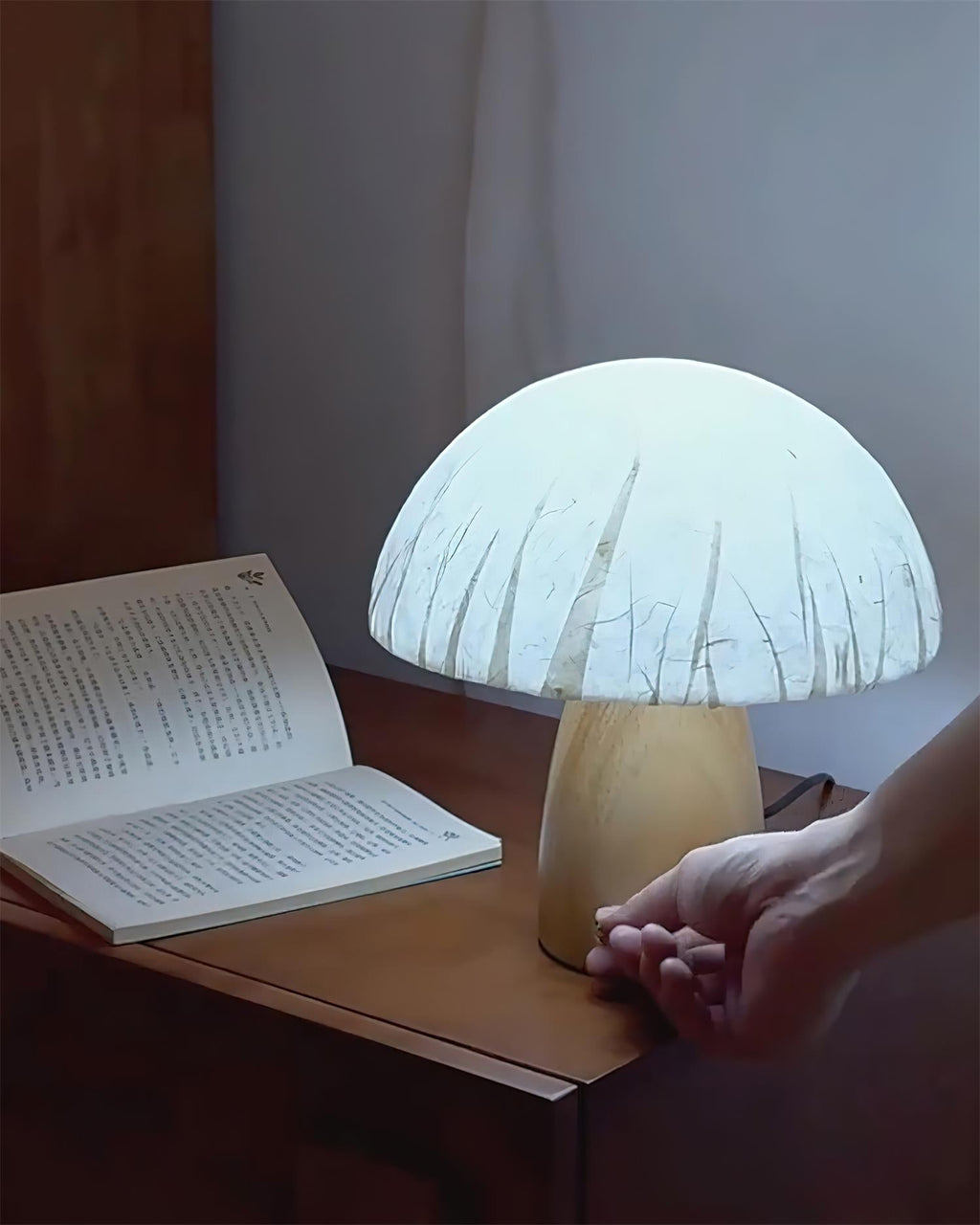 Alice Mushroom Wood Table Lamp — product view 16
