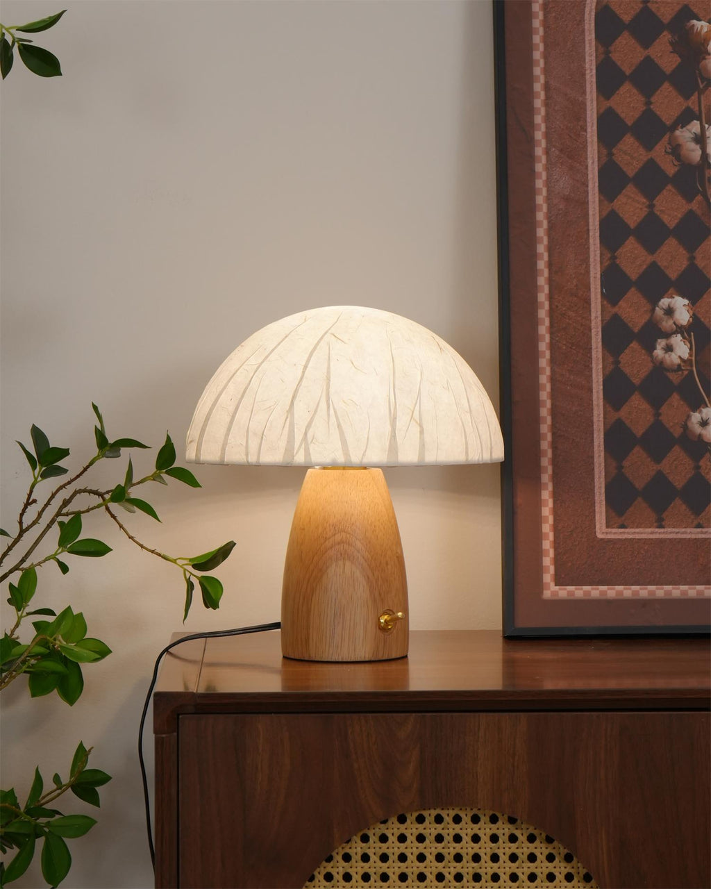 Alice Mushroom Wood Table Lamp — product view 8