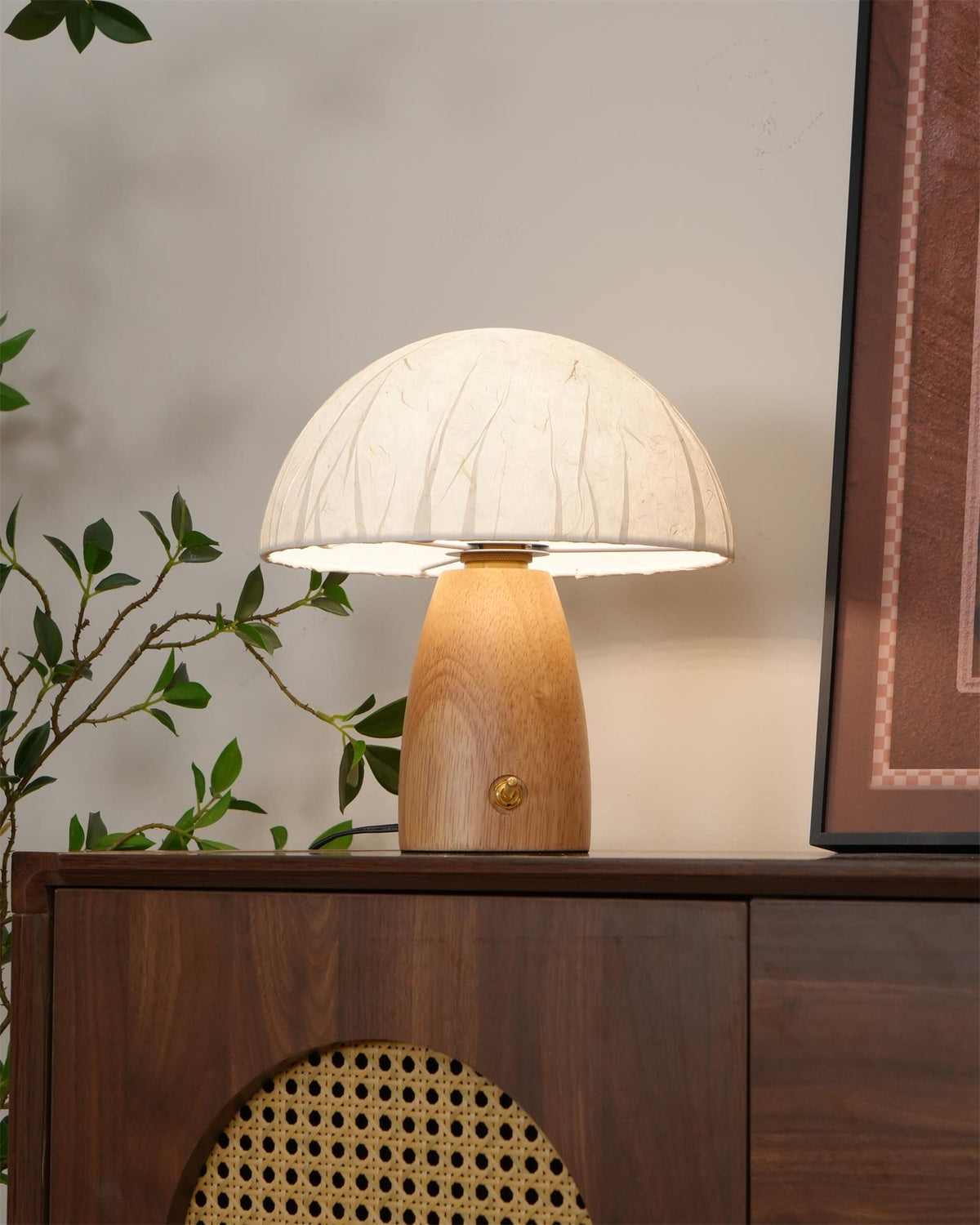 Alice Mushroom Wood Table Lamp — product view 23