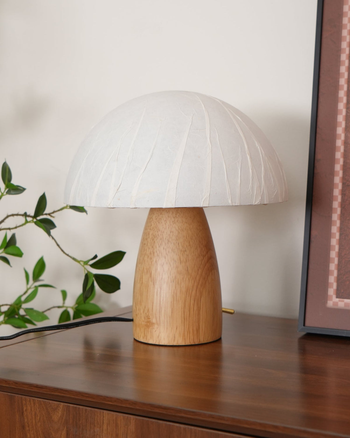 Alice Mushroom Wood Table Lamp — product view 10