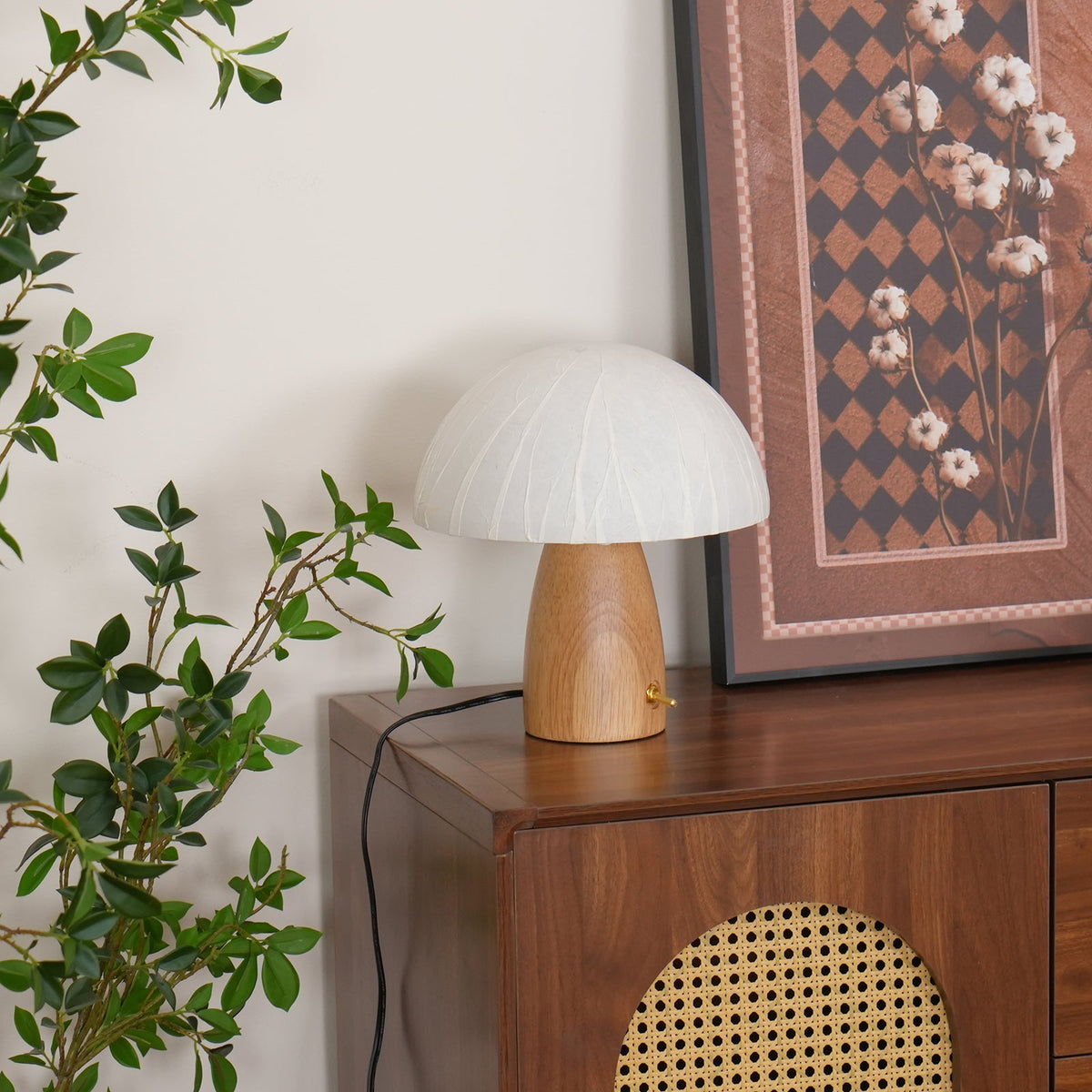 Alice Mushroom Wood Table Lamp — product view 12
