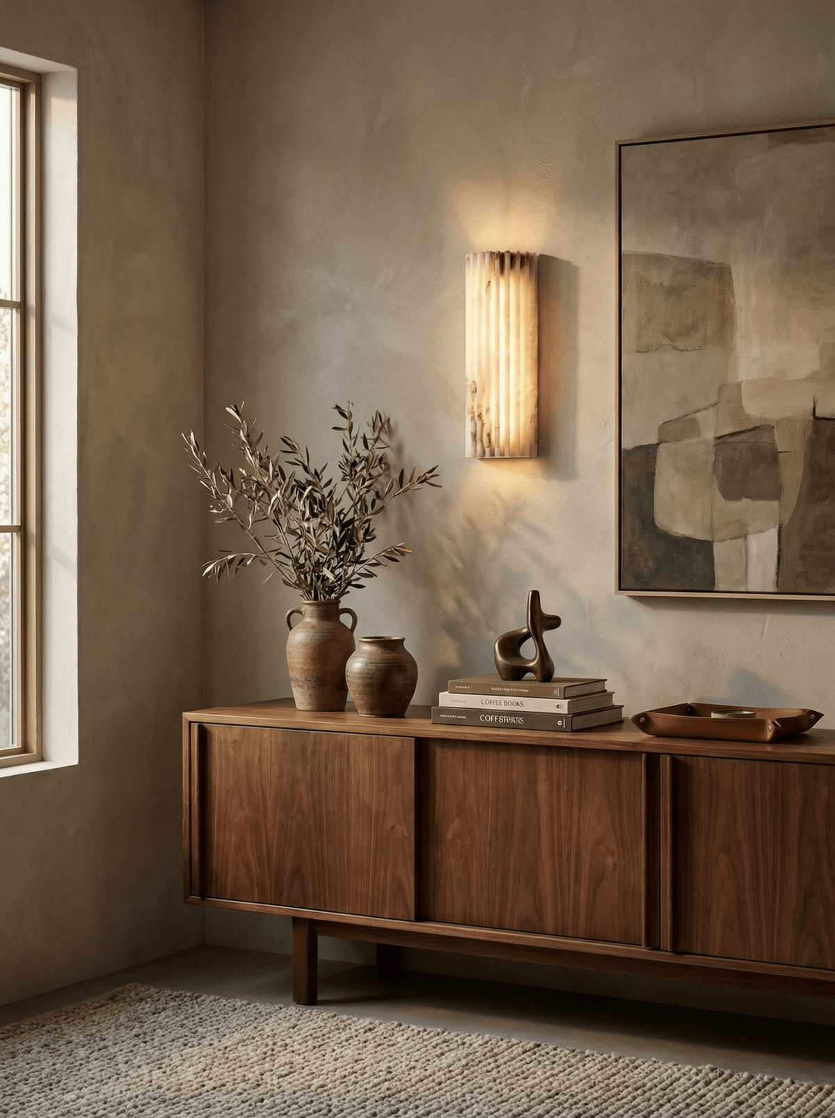 Alvia Alabaster Wall Sconce