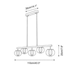 Amber Glass Chandelier — product view 5