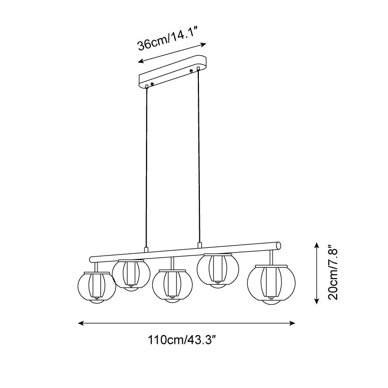 Amber Glass Chandelier — product view 5