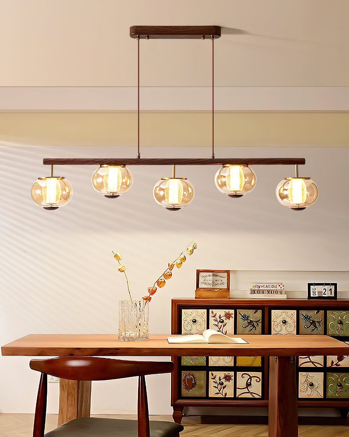 Amber Glass Chandelier — product view 6