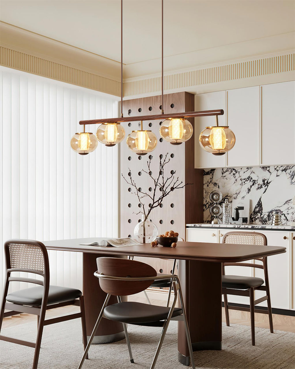 Amber Glass Chandelier — product view 3