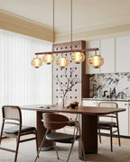 Amber Glass Chandelier — product view 3