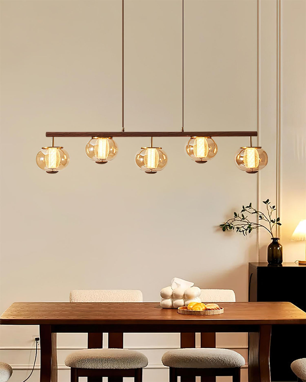 Amber Glass Chandelier — product view 4