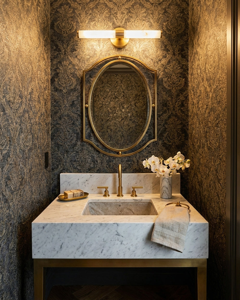 Anvers Picture Alabaster Wall Sconce — product view 2