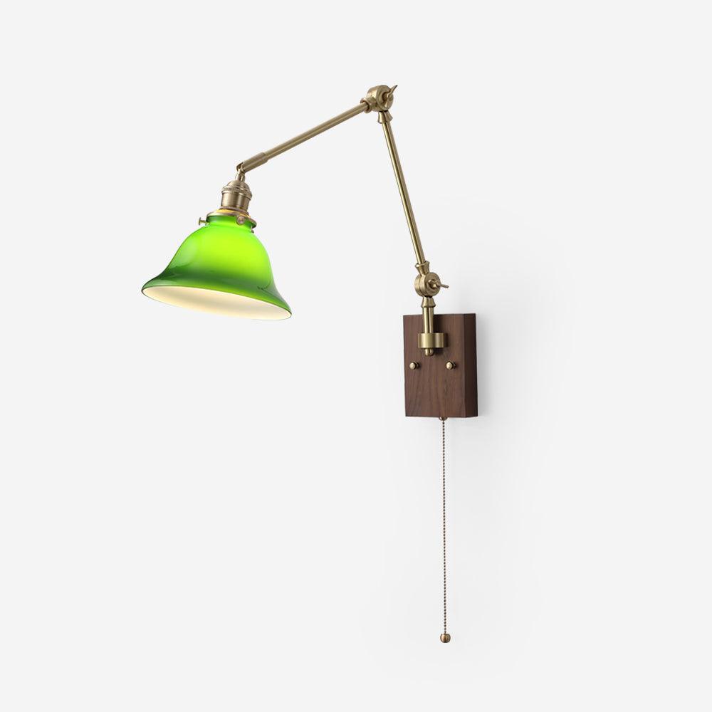 Banker Swing Arm Wood Wall Light — product view 14