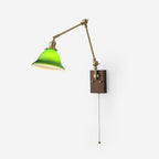 Banker Swing Arm Wood Wall Light — product view 14