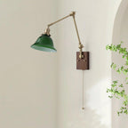 Banker Swing Arm Wood Wall Light — product view 13