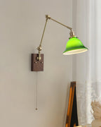 Banker Swing Arm Wood Wall Light — product view 12