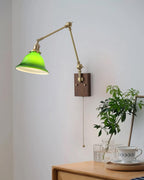 Banker Swing Arm Wood Wall Light — product view 11