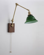 Banker Swing Arm Wood Wall Light — product view 4